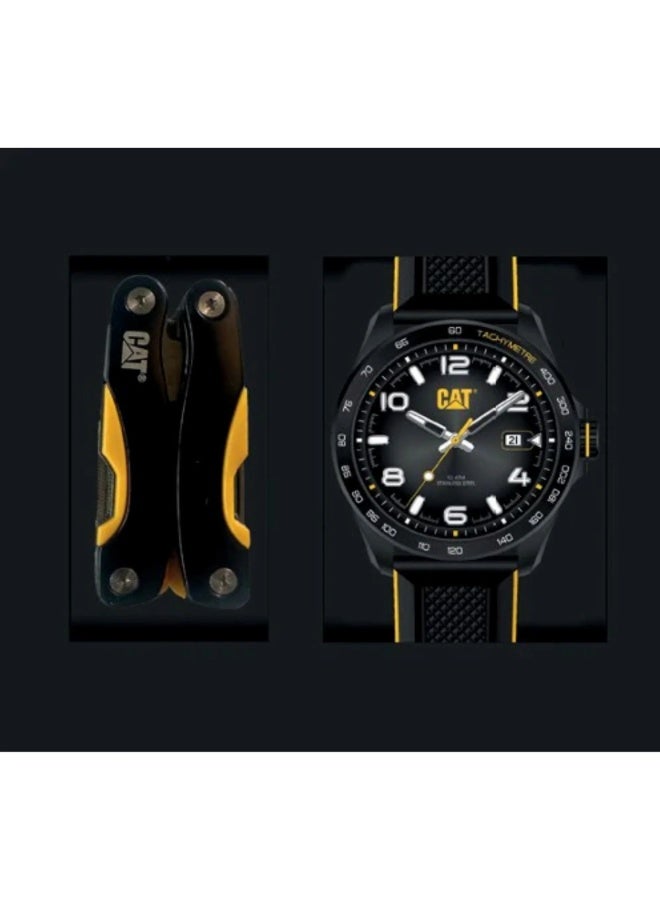 CATERPILLAR ساعة كاتربيلر للرجال ومجموعة هدايا متعددة الأدوات (SET.QE.161.21.132) - Image 1